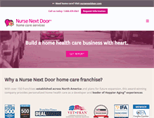 Tablet Screenshot of nursenextdoorfranchise.com